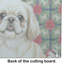 Planche à découper en verre crème pekingese Christmas PoinsettIas