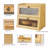 Double Layer Large Bamboo Bread Box For Kitchen Counter, Wooden Large Capacity Bread Storage Bin With Window Bread Holder (Brown)-111245695