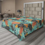 Orange, écume de mer et gris foncé / motif abstr