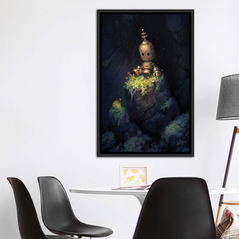 Art sur toile Secret Garden, H 60 po x l 40po x P 1,5 po, Toile avec cadre noir