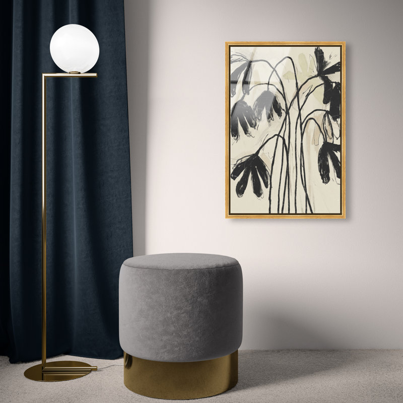 Tree Abstract Studio Print by Oliver Gal, 46"H x 31"W, Gold Floater Frame