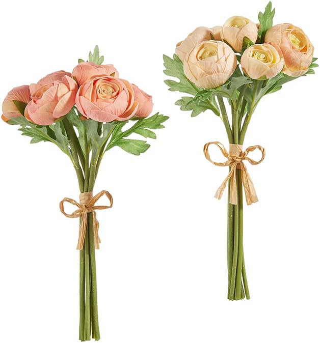 Ensemble de renoncules 11 "Real Touch 11" (2 couleurs), Rose foncé