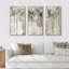 The Modern Gray Forest IV - Farmhouse, ensemble d'art mural sur toile encadrée, 3 pièces-72043152-72044139