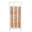 Armoire de rangement de coin en bois d'acacia à 3 niveaux de 34 po avec 3 jacinthes d'eau Quart, blanc-130287242