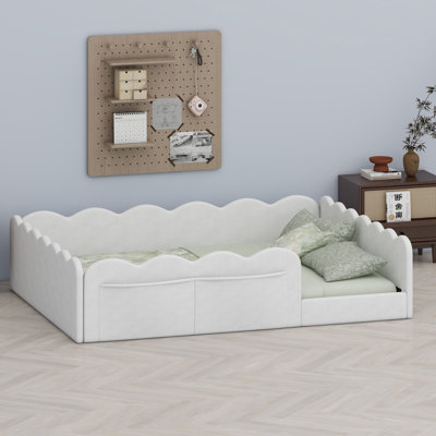 Elegant Upholstered Floor Bed