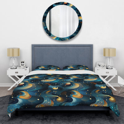 Celestial Geometry Geometric Geometric Shapes Duvet Cover