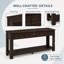 Console en bois avec tiroirs et tablette inférieure Ameah-1359213080