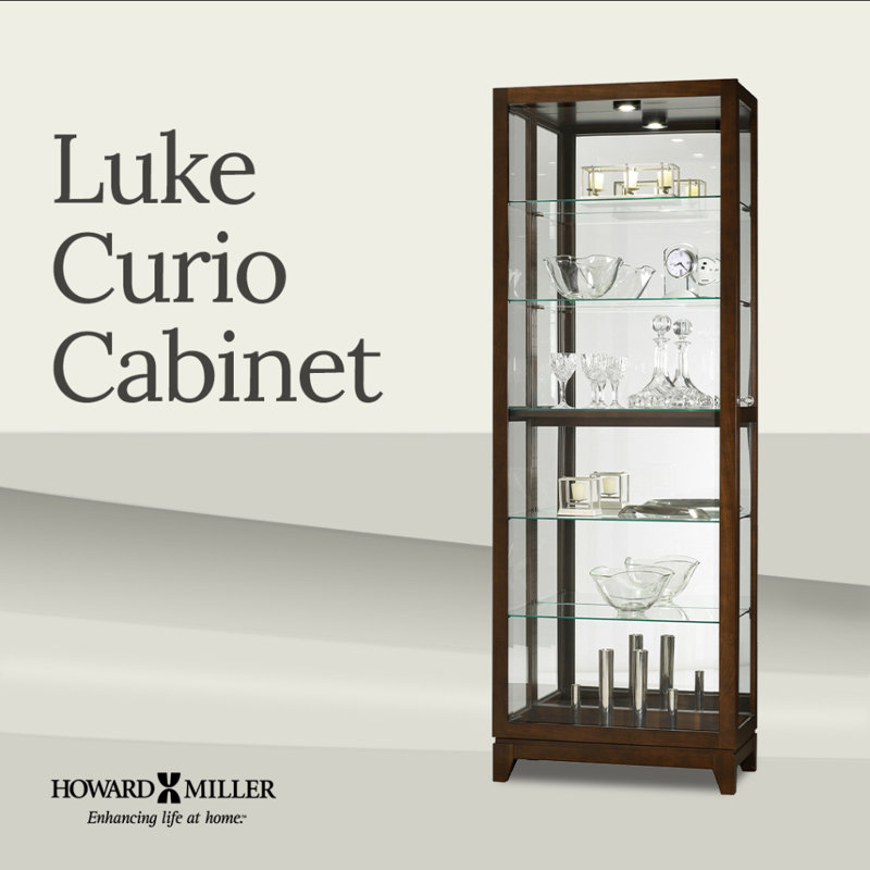 Luke V Lighted Curio Cabinet, Espresso