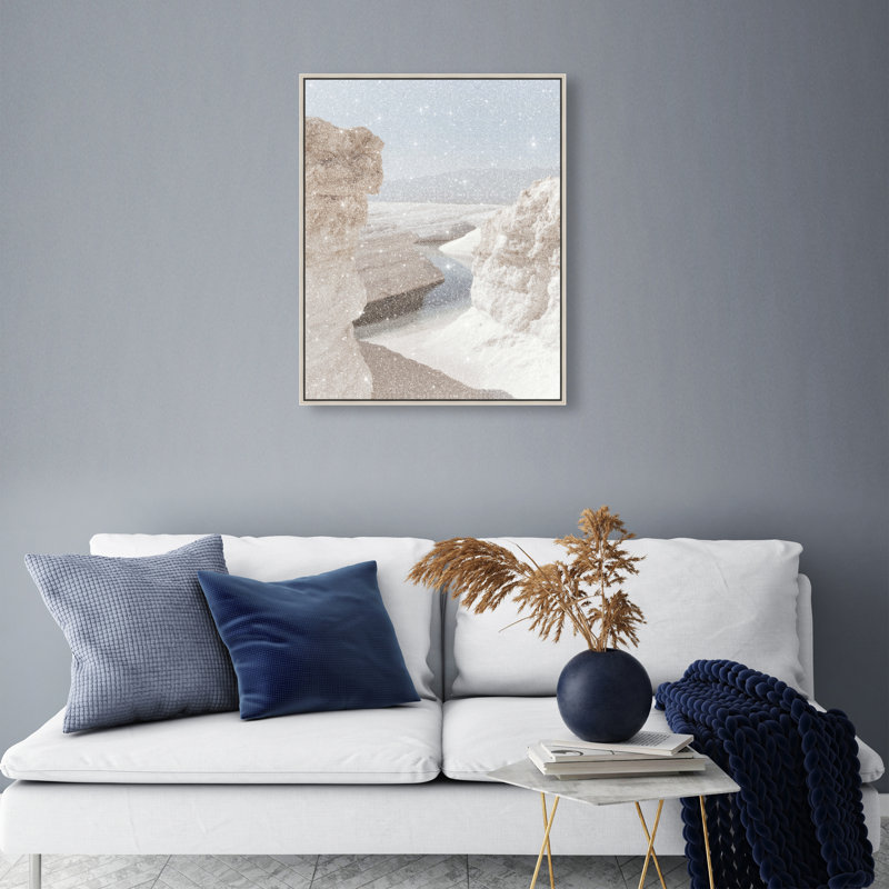 Desert Sapphire Print by Oliver Gal, 25"H x 21"W, Silver Floater Frame