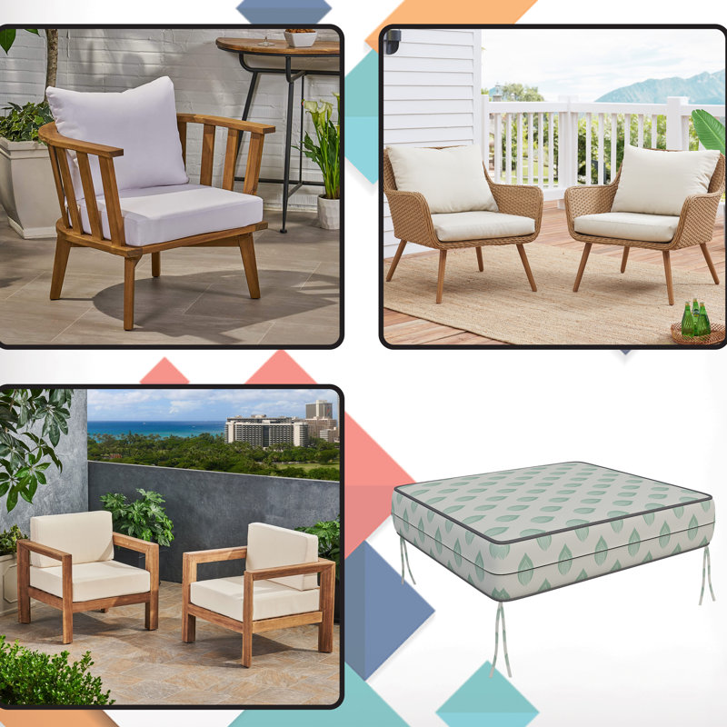 Latitude Run® Square Cushion Patio Sofa Cover, 12.7cm H x 58.4cm W x 58.4cm D