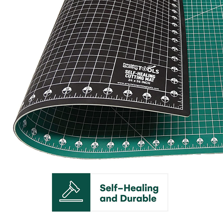 Precision Quilting Tools Self Healing Cutting Mat (12” X 18”)- Professional  Double Sided And Durable Rotary Cutting Mat For Sewing / Quilting / Fabric  Cutting / Craft Mat/ Fabric Scrapbooking Project