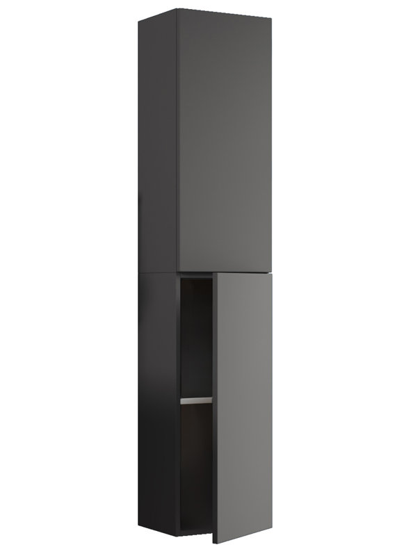 Aysheia Freestanding Bathroom Cabinet, Black