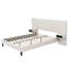 Lit plateforme avec tête de lit, lit plateforme tapissier moderne en velours avec 2 tables de chevet-65950099-65950097