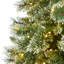 Arbre de Noël élancé vert avec lumières DEL fixes / constantes-1352036075