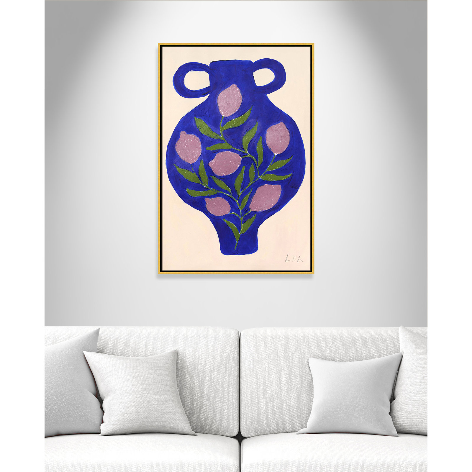 Vase No. 03 Print by Camilla Bergqvist, 37.5" H x 25.5" W, Gold