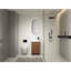 Meuble-lavabo autoportant de 18 pouces avec lavabo simple, portes à fermeture douce, convient aux petites salles de bain