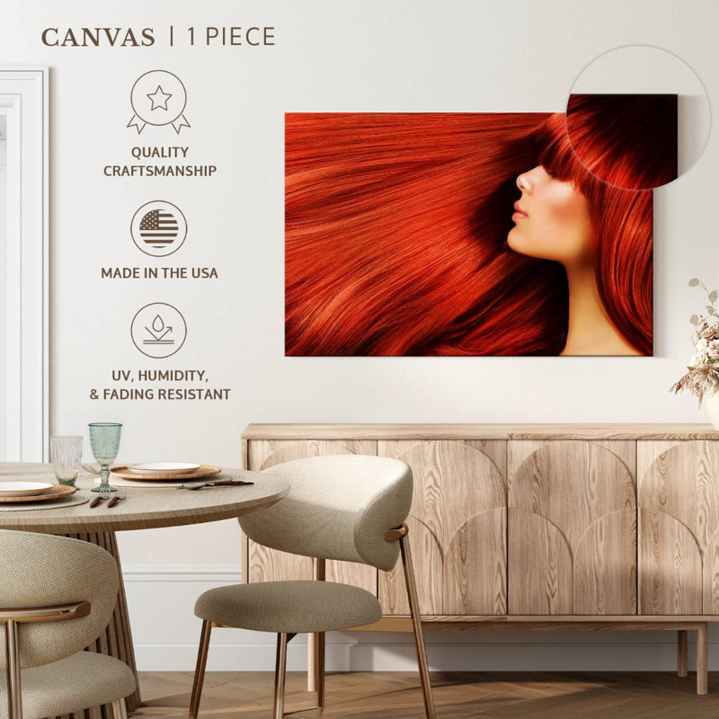 Longs cheveux roux Shuttleworth, H 34 po x l 51 po