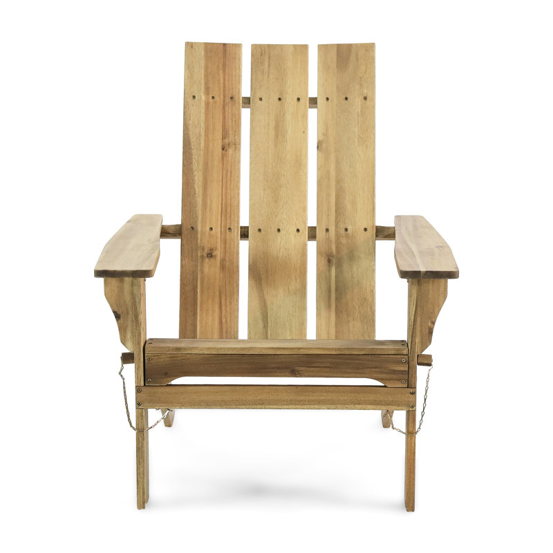 Fauteuil pliable en bois pour terrasse de 29,74 po Profond, 36,2 hauteur, couleur naturelle, chaise pliante, matériau en bois, largeur de piscine 32,5, type, couleur