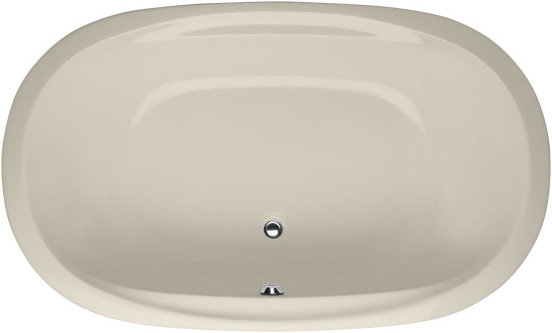 Galaxie 60 in. L Soaking Tub, Bone, Satin Chrome