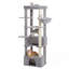 Arbre à chat 67 po pour grands chats 20 lb, tour haute et robuste pour grands chats d'intérieur avec perchoir extra-grand, 2 grands condos, poteau à griffes et hamac confortable