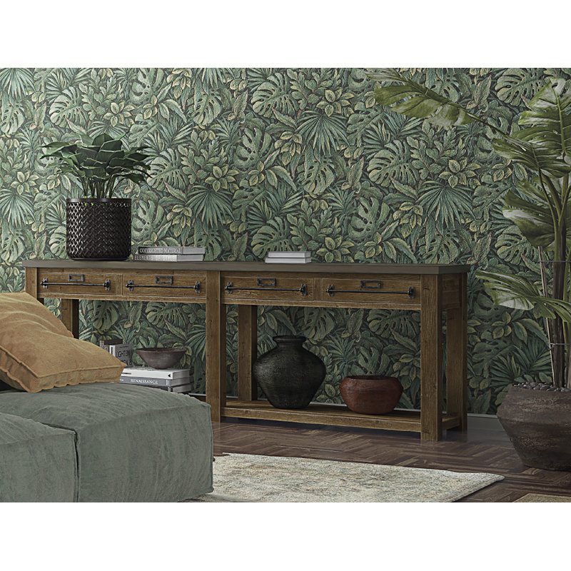 Eden Jungle Leaves 33' L X 21" W Wallpaper Roll, Green