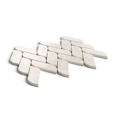 Zen 2x4 Chevron Polished Ivory