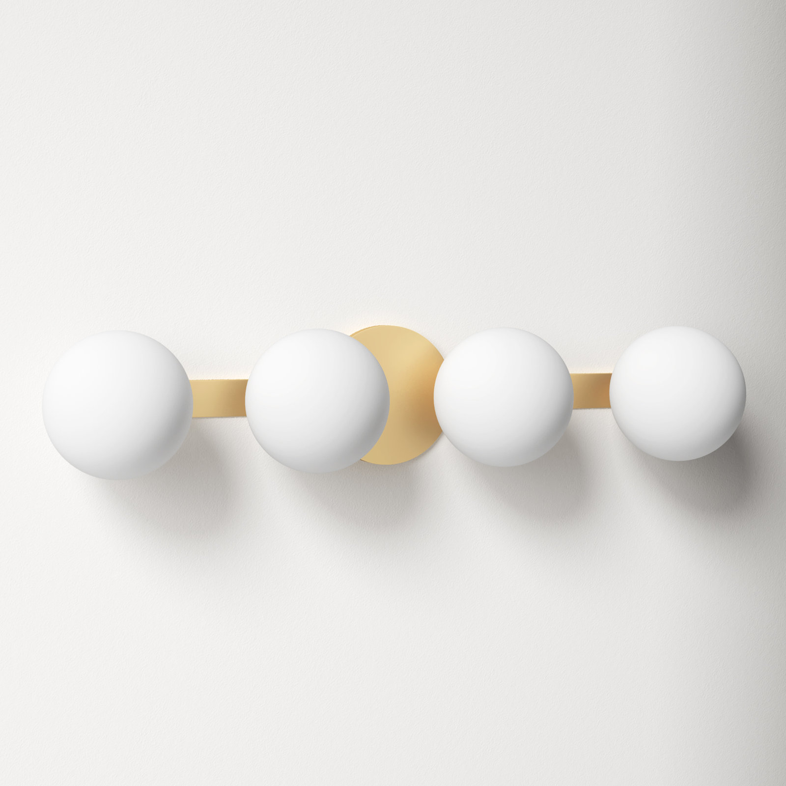 Samson 4 Light Vanity Light, Aged Brass