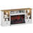 Electric Fireplaces 59" TV Stands with Charging Station for TVs Up To 80'', Wooden LED Entertainment Centers With Electric Fireplaces & Multi-functions Console Tables-1092062281-1103096598