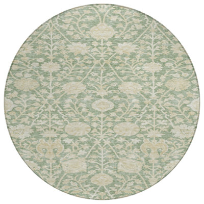 Sonnet Green Washable Indoor-Outdoor Rug - 