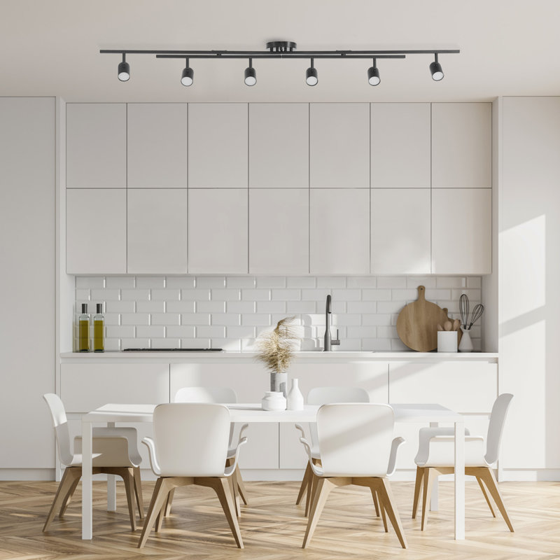 64.25'' 6 -Light Fixed Track Track Kit with Dimmable and Adjustable Head