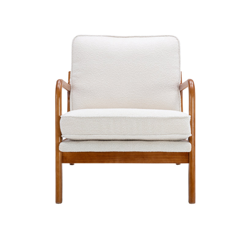 Daquan 43.05cm H Boucle Upholstered Armchair, Beige
