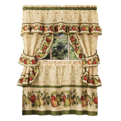 Destinee Ruffled Kitchen Curtain