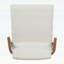 Ensemble de 2 chaises de salle à manger de style Mid-Century moderne en polyuréthane beige avec structure couleur noyer, capacité de 250 lb