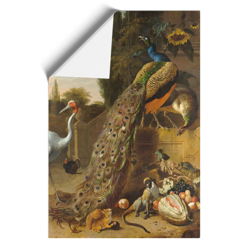Peacocks by Melchior dHondecoeter - Frameless Print, 30cm H x 21cm W x 0.1cm D