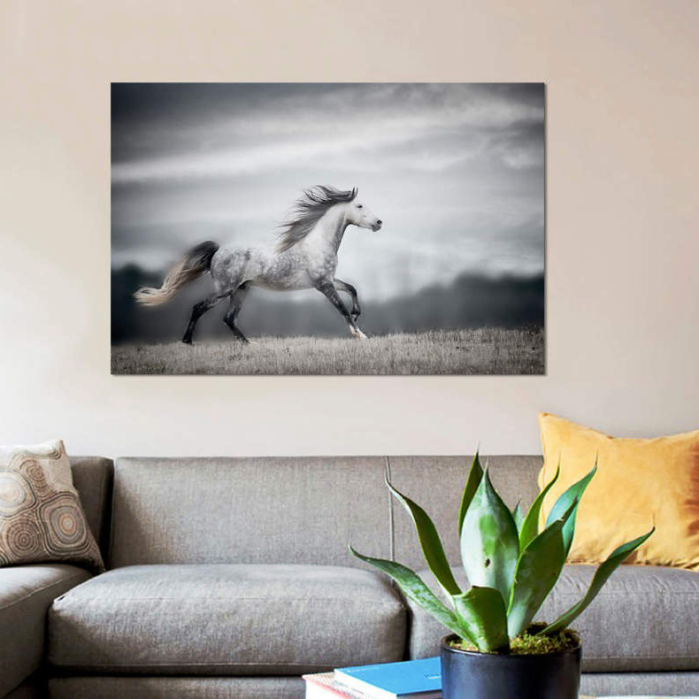«Wind Blown Mane II» par PH Burchett - Impression sur toile, H 26 po x l 40 po x P 1,5 po, Toile tendue, Pas de tapis