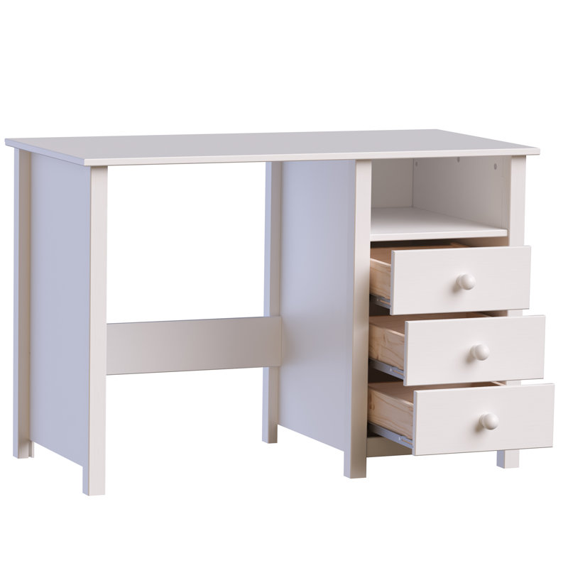 Bureau Albrecht en bois massif - Bureau polyvalent pour le bureau personnel ou le bureau, alliant style et fonctionnalité