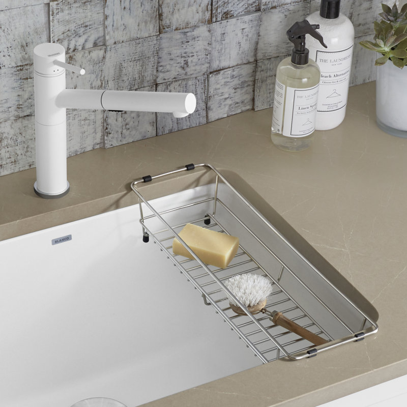 Stainless Steel Sponge Holder for LIVEN & QUATRUS Laundry Sinks