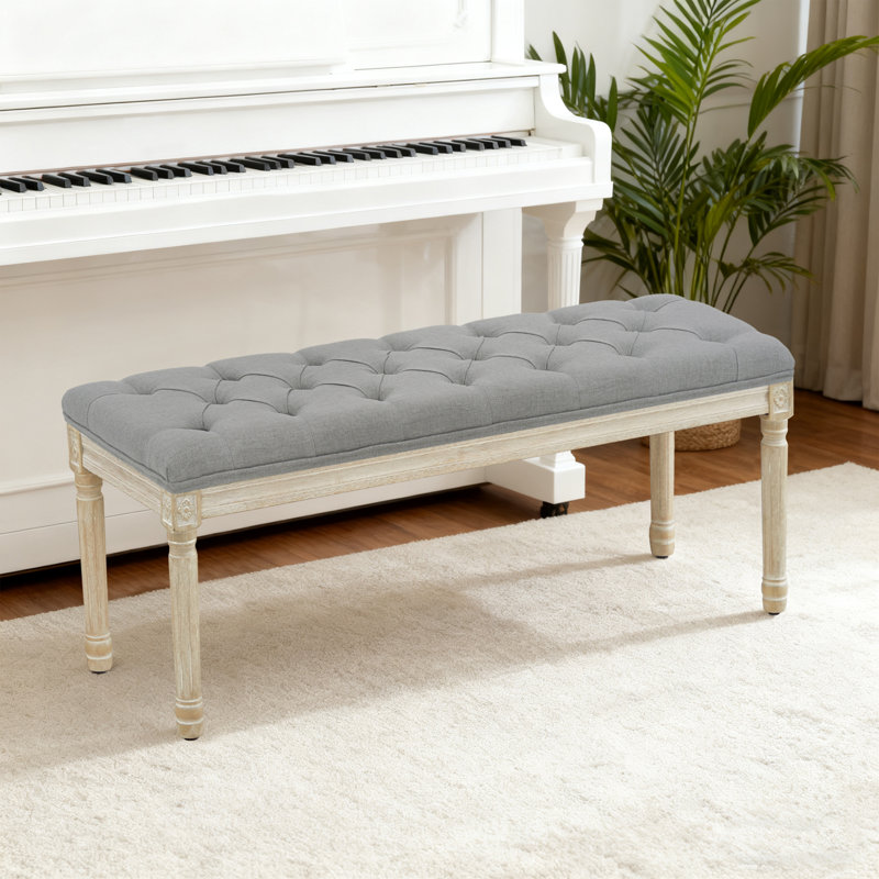 Boswick Bench, Light Gray, 43.9"