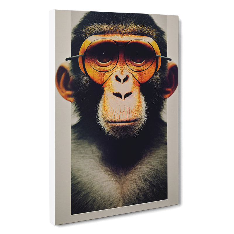 Outstanding Monkey - Wrapped Canvas, 50cm H x 35cm W x 3cm D