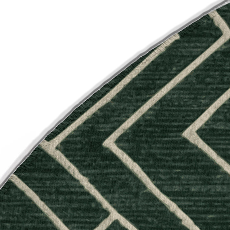 Tapis vert intérieur et extérieur Trellis, Rond 5 pi