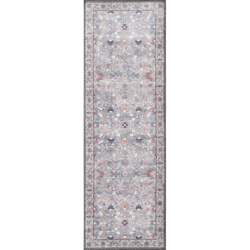 Zehorit Machine Washable Vintage Area Rug For Living Room, Hallway Runner, Entryway Rug, Runner 2' x 5'11"