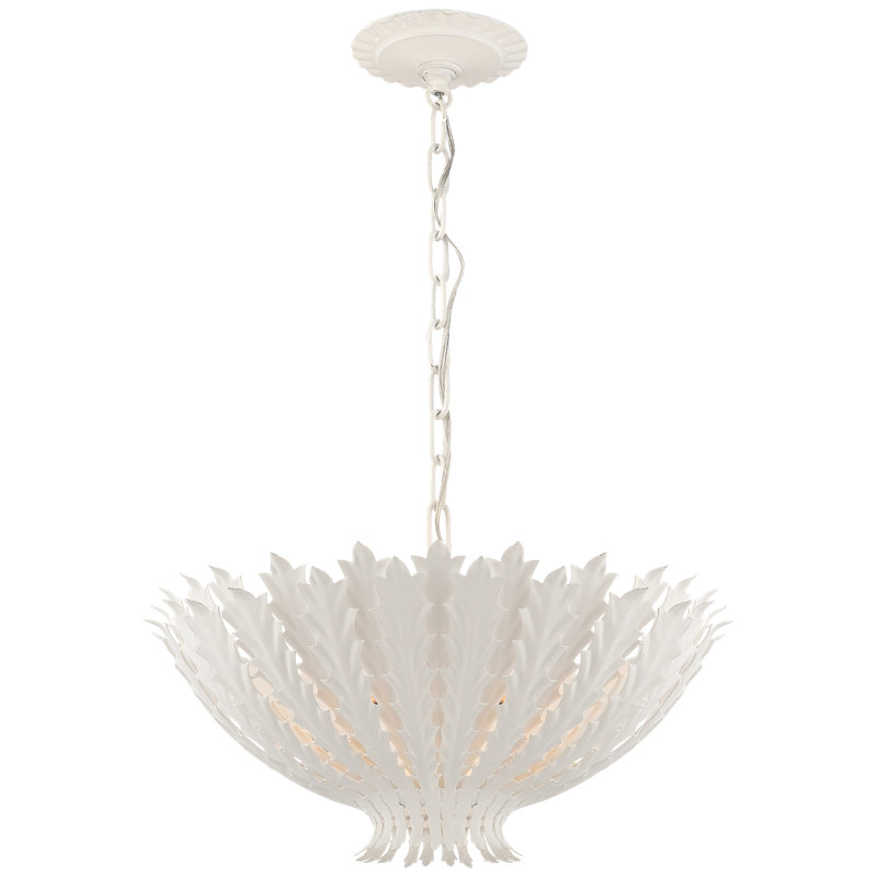 Aerin Hampton Medium Chandelier, 9.25" H × 19.5" W × 19.5" D, 3, Plaster White
