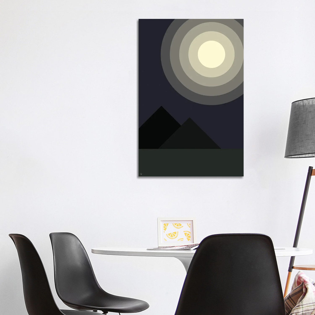 Vollmond Mondlicht um Mitternacht in den Bergen von Lyman Creative Co. - Galerie- Giclée auf Leinwand