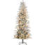 Arbre de Noël artificiel 7,5 pi, 850 feuilles floquées, 350 lumières jaunes chaudes, ouverture automatique, grand arbre de collection facile à assembler avec flamme, à assembler