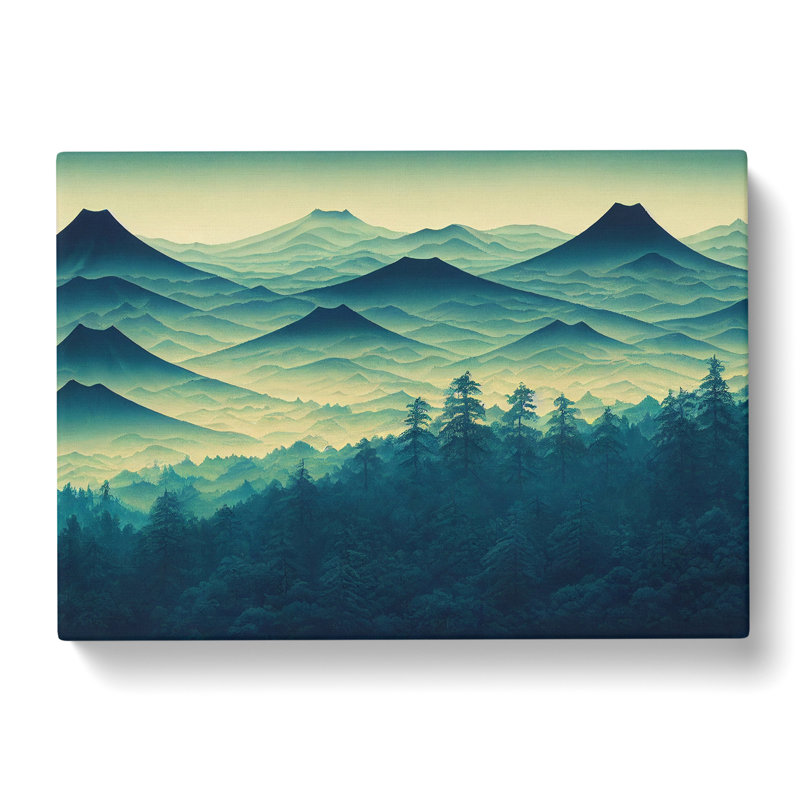 Japanese Forest Mountains Vol.5 - Wrapped Canvas Print, 35cm H x 50cm W x 3cm D