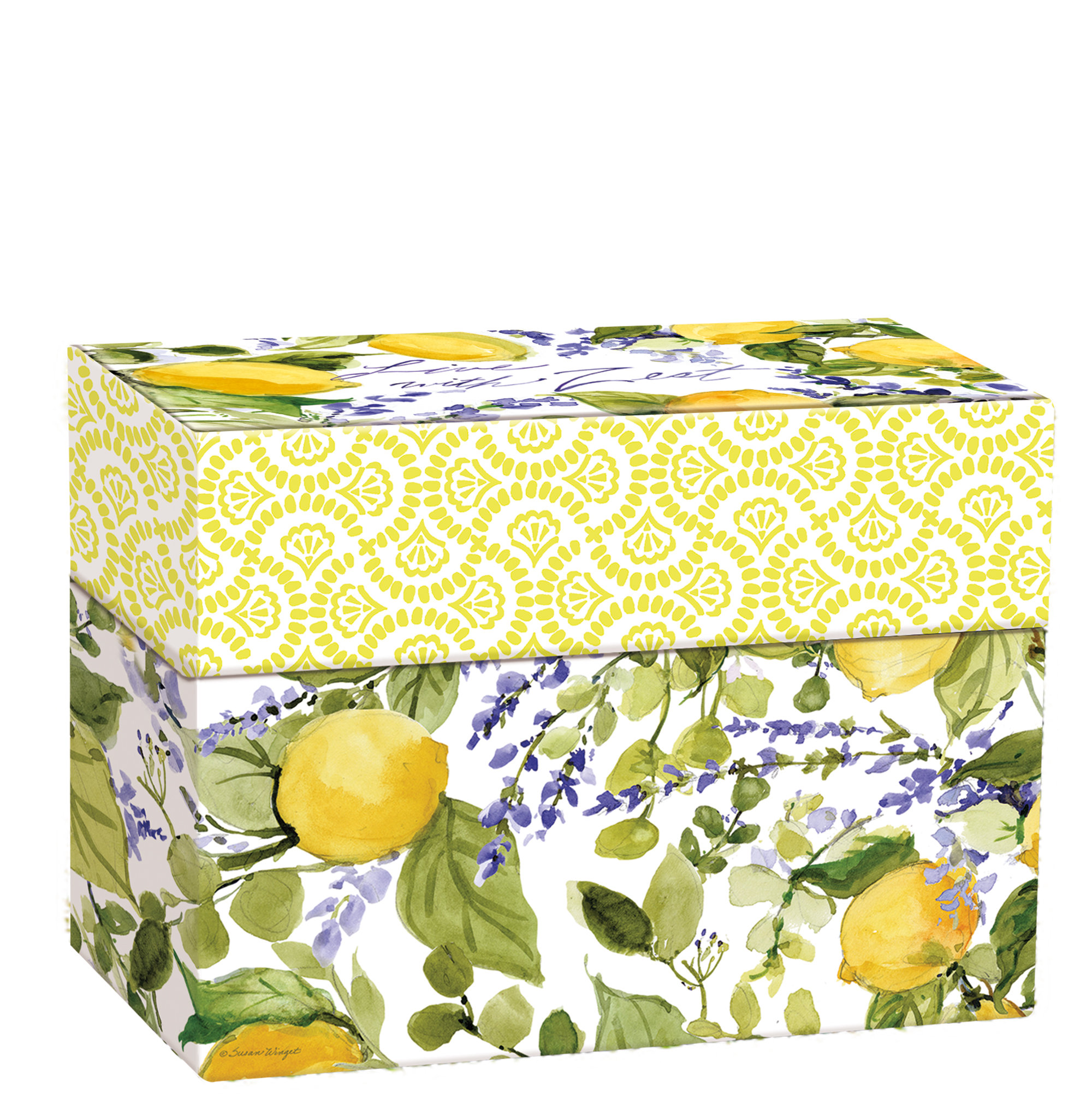 August Grove Arizel Lemon Grove Recipe Decorative Box | Wayfair