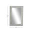 Miroir mural blanc en bois sculpté floral 32 po x 3 po x 48 po