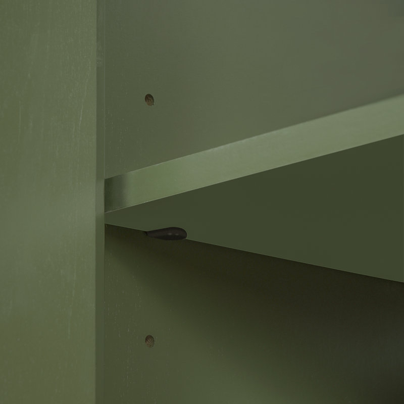 Meuble-lavabo 36 po avec lavabo en céramique, armoire de rangement vert olive