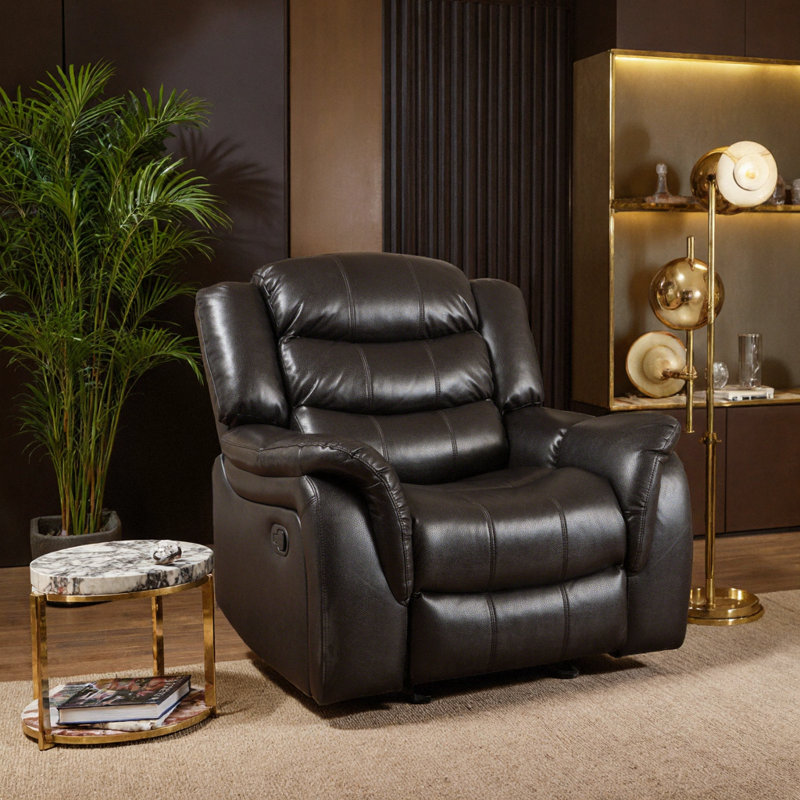 Fauteuil inclinable classique surdimensionné Classic, Noir