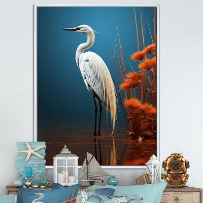 " Minimal Heron Portrait Photography "